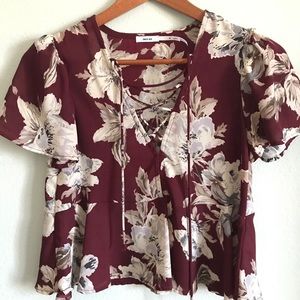 Flowy short sleeve blouse